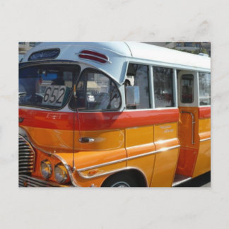 Retro Malta bus ポストカード