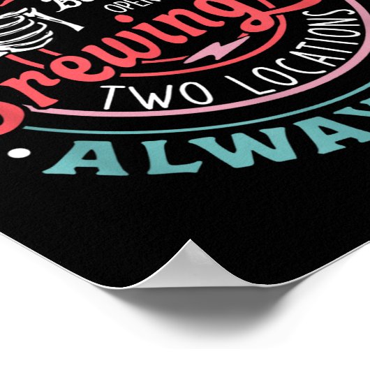 Retro Mama's Ery Brewing Co Funny Breastfeeding Sk ポスター (角)