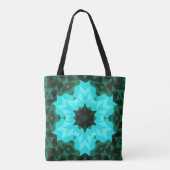 Retro Mandala Flower Blue and Green トートバッグ (裏面)
