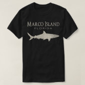 Retro Marco Island FL Shark Tシャツ (デザイン正面)