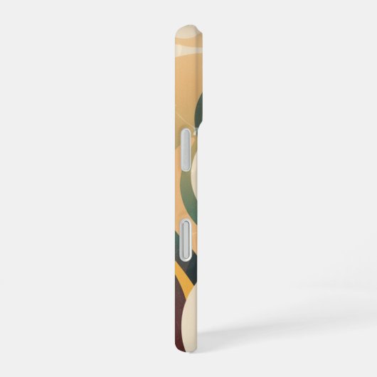 Retro Marine Plants iPhone 16ケース (右側面)