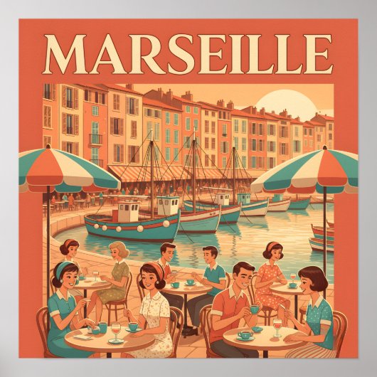 Retro Marseille : 1950s French Riviera ポスター (正面)
