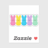 Retro Marshmallow Bunny Peeps Colorful Easter  シール (シート)
