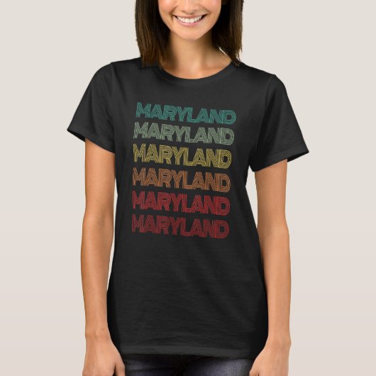 Retro Maryland Home Roots Baltimore Family Vacatio Tシャツ (正面)