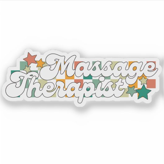 Retro Massage Therapist シール (正面)