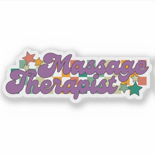 Retro Massage Therapist シール (正面)