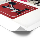 Retro matchbox labels wall art, grid collage ポスター (角)