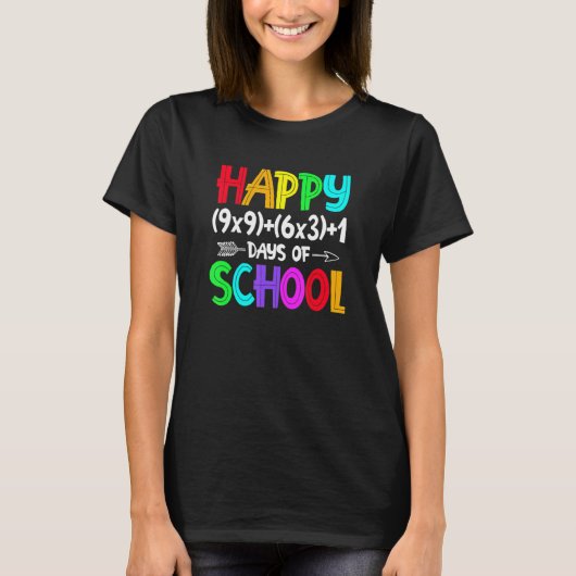 Retro Math Formula 100 Days Of School Shirt Math T Tシャツ (正面)