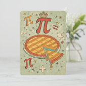 Retro Math Pi Day Card 招待状 (スタンド正面)