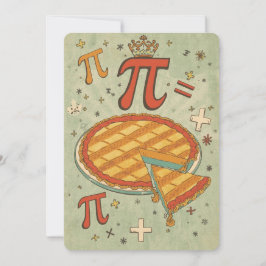 Retro Math Pi Day Card 招待状