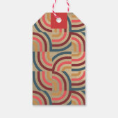 Retro Maximalist Geometric Red Christmas ギフトタグ (裏面)