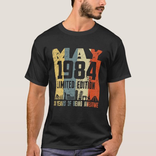 Retro May 1984 Funny 38Th Birthday Tシャツ (正面)
