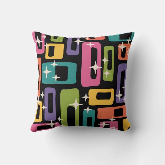 Retro MCM Abstract Atomic Age Pattern クッション (裏面)