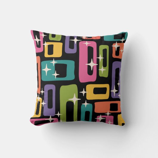 Retro MCM Abstract Atomic Age Pattern クッション (正面)