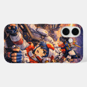 Retro Mecha Pilot City Battle Case-Mate iPhoneケース (裏面 (横))