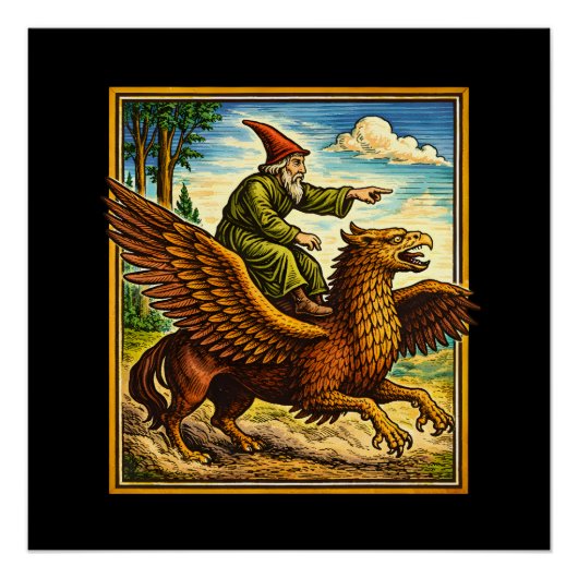 Retro Medieval Snail Rider Fantasy Tee Postcard ポスター (正面)