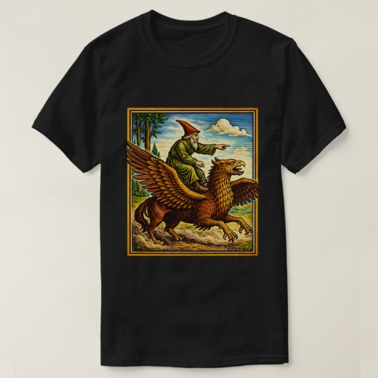Retro Medieval Snail Rider Fantasy Tee Postcard Tシャツ (デザイン正面)