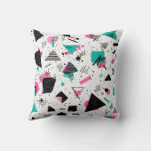 Retro Memphis Geometric Pattern クッション (裏面)