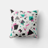 Retro Memphis Geometric Pattern クッション (正面)