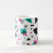 Retro Memphis Geometric Pattern コーヒーマグカップ (中央)