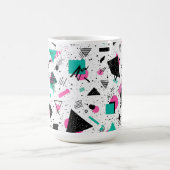 Retro Memphis Geometric Pattern コーヒーマグカップ (中央)