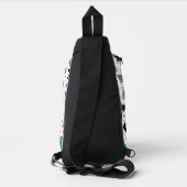 Retro Memphis Geometric Pattern スリングバッグ (裏面)