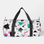 Retro Memphis Geometric Pattern ダッフルバッグ (裏面)