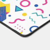 Retro Memphis Geometric Pattern デスクマット (コーナー)