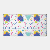 Retro Memphis Geometric Pattern デスクマット (正面)