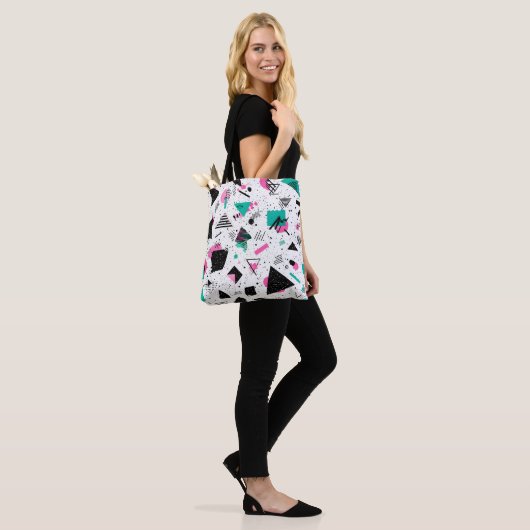 Retro Memphis Geometric Pattern トートバッグ (モデル)