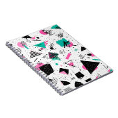 Retro Memphis Geometric Pattern ノートブック (右側)