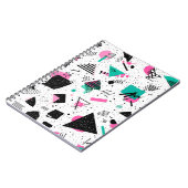 Retro Memphis Geometric Pattern ノートブック (左側)