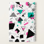 Retro Memphis Geometric Pattern ノートブック (裏面)