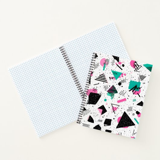 Retro Memphis Geometric Pattern ノートブック (内部)