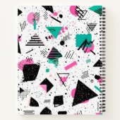 Retro Memphis Geometric Pattern ノートブック (裏面)