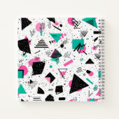 Retro Memphis Geometric Pattern ノートブック (裏面)