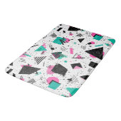 Retro Memphis Geometric Pattern バスマット (アングル)