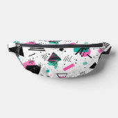 Retro Memphis Geometric Pattern ファニーパック (レイダウン)