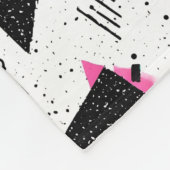 Retro Memphis Geometric Pattern フリースブランケット (角)