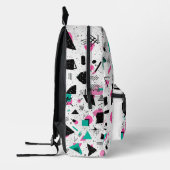 Retro Memphis Geometric Pattern プリントバックパック (左)