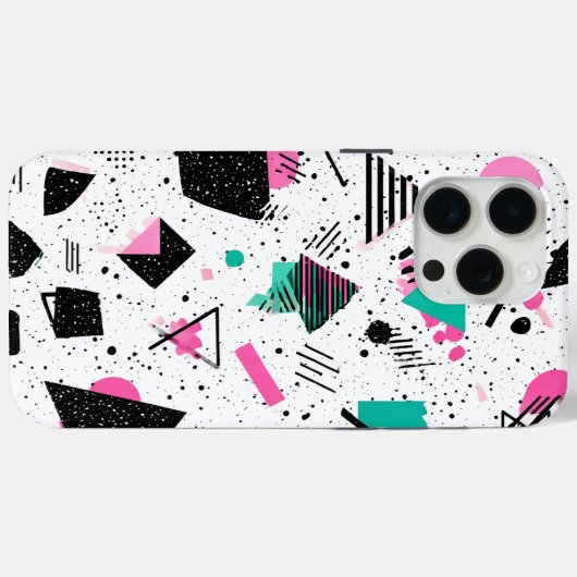Retro Memphis Geometric Pattern Case-Mate iPhoneケース (裏面 (横))