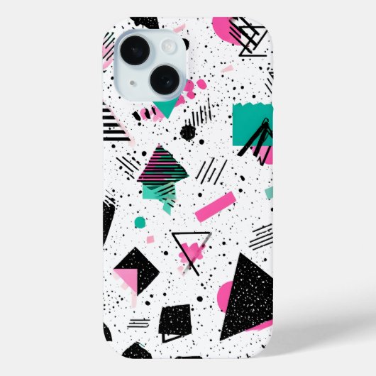 Retro Memphis Geometric Pattern Case-Mate iPhoneケース (裏面)