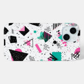 Retro Memphis Geometric Pattern Case-Mate iPhoneケース (裏面 (横))