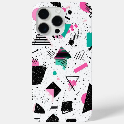 Retro Memphis Geometric Pattern Case-Mate iPhoneケース (裏面)