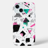 Retro Memphis Geometric Pattern Case-Mate iPhoneケース (裏面)
