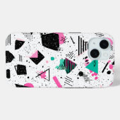 Retro Memphis Geometric Pattern Case-Mate iPhoneケース (裏面 (横))