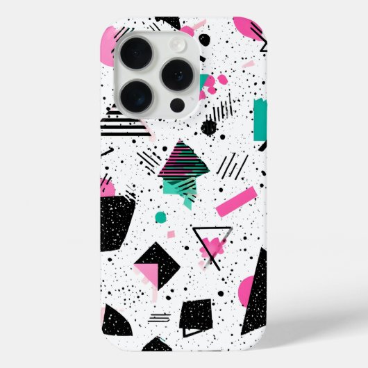 Retro Memphis Geometric Pattern Case-Mate iPhoneケース (裏面)