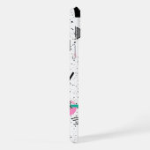 Retro Memphis Geometric Pattern iPhoneケース (右側面)