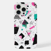 Retro Memphis Geometric Pattern iPhoneケース (裏面)