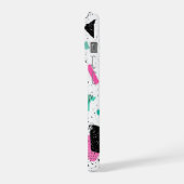 Retro Memphis Geometric Pattern iPhoneケース (左側面)